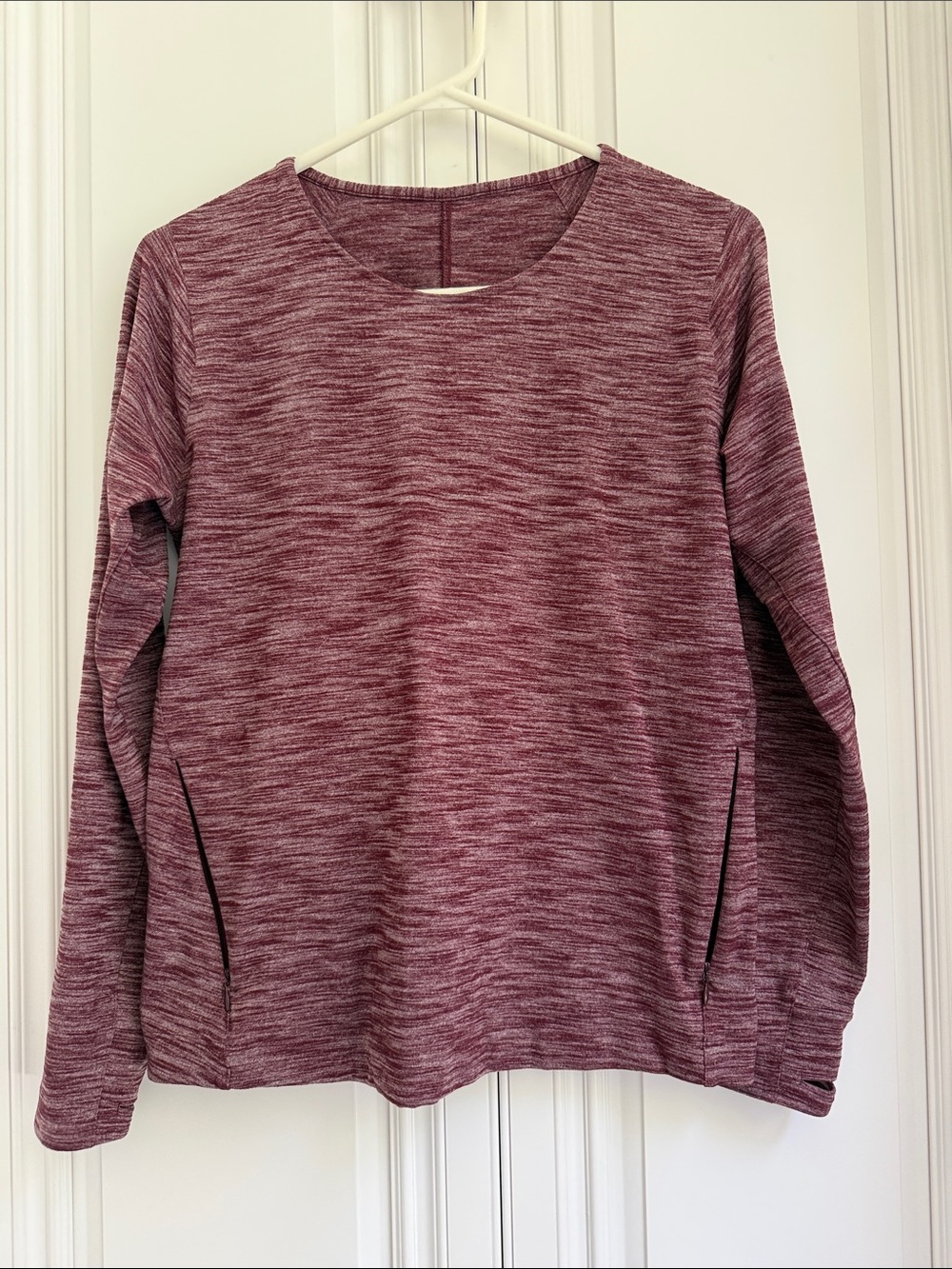 lululemon athletica Heathered Maroon Long Sleeve Top